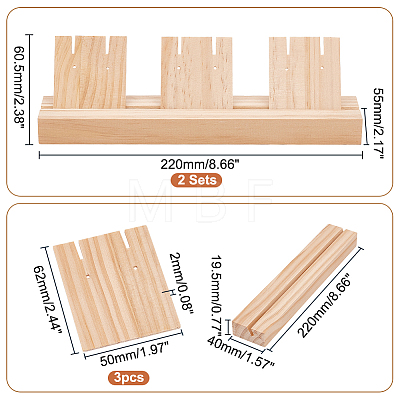 Wood Earring Card Organizer Display Stands EDIS-WH0016-028-1