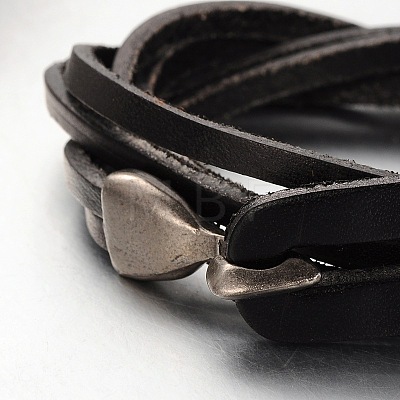 Casual Style Unisex Retro Leather Bracelets BJEW-F087-04-1
