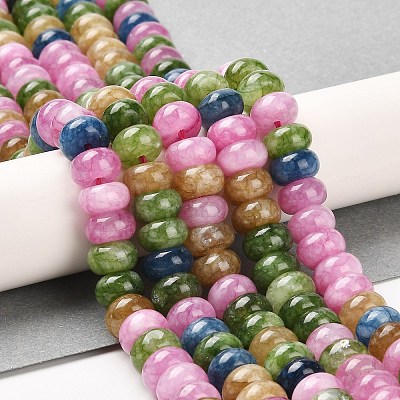 Natural Dyed White Jade Beads Strands G-F753-05-1