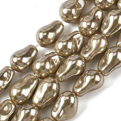 Electroplated Glass Beads Strands GL-CBA89C7-01A-1