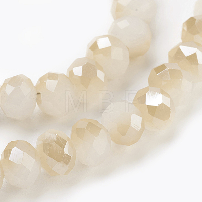 Electroplate Glass Beads Strands GLAA-K027-HR-C06-1