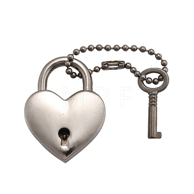 Heart Padlock & Key Alloy Pendant Decorations KEYC-O009-14P-1
