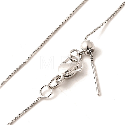 0.5mm Rack Plating Brass Box Chain Adjustable Slider Necklaces for Women Men MAK-L044-52P-1