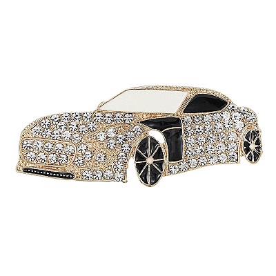 Car Alloy Rhinestone Brooches for Backpack Clothes  PW-WG81ABA-01-1