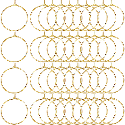 200Pcs Brass Wine Glass Charm Rings KK-SP0001-31A-G-1