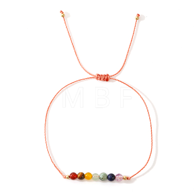 Vintage Minimalist Adjustable Natural Gemstone Bead Bracelets AX5833-2-1
