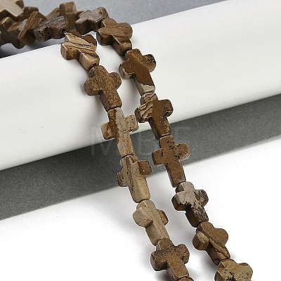 Natural Picture Jasper Beads Strands G-I369-A05-02-1