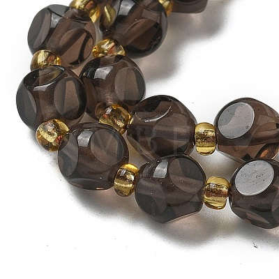 Natural Ice Obsidian Beads Strands G-K387-A09-01-1