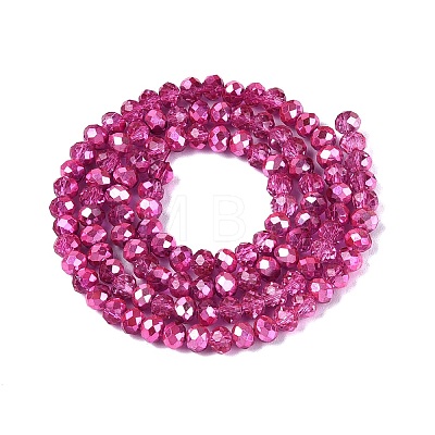 Transparent Electroplate Glass Beads Strands EGLA-Q131-01A-08-1