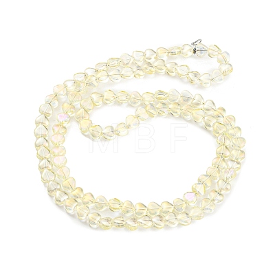 Full Plated Electroplate Transparent Glass Beads Strands EGLA-G037-09A-FR03-1