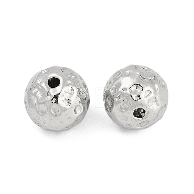 Anti-Tarnish Textured 316 Surgical Stainless Steel Beads STAS-M106-01F-P-1