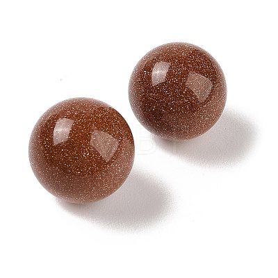 Synthetic Goldstone No Hole Sphere Beads G-K353-04C-25-1