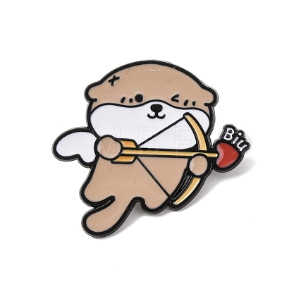 Bank Beaver Cupid Enamel Pins JEWB-K019-02A-EB-1