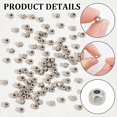 Unicraftale 100Pcs Eco-Friendly 201 Stainless Steel Beads STAS-UN0051-76-1
