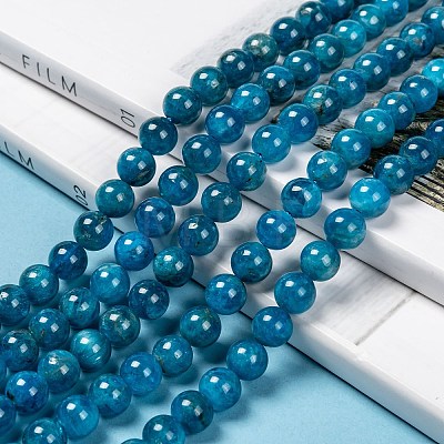 Round Natural Apatite Beads Strands G-K068-04-10mm-1