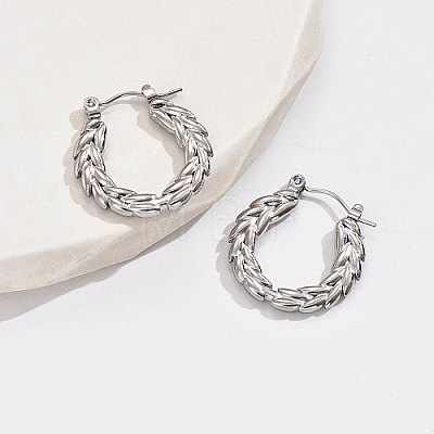 304 Stainless Steel Hoop Earrings VH0217-2-1