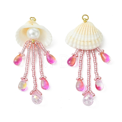 Natural Shell Big Pendants PALLOY-MZ01363-02-1