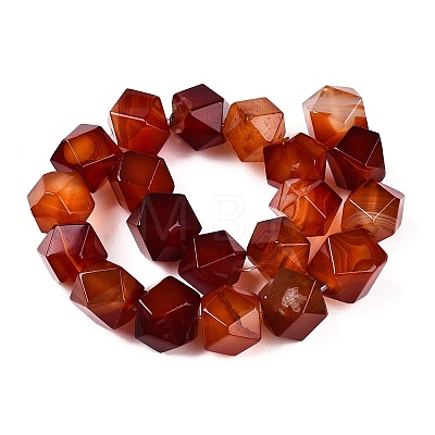 Natural Red Agate Beads Strands G-T138-40-1