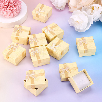 Square Paper Jewelry Gift Boxes with Bowknot CON-TAC0010-80D-1