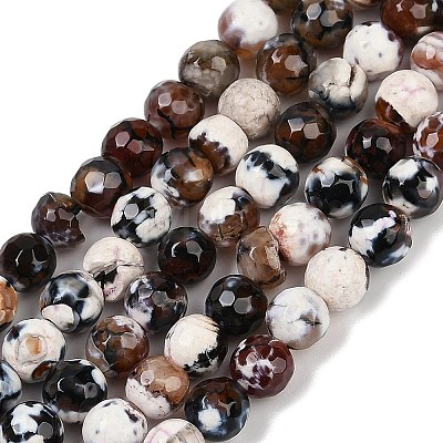 Natural Fire Crackle Agate Beads Strands G-C082-A01-28-1