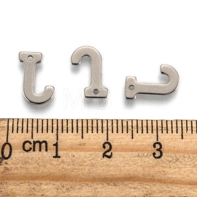 Tarnish Resistant 304 Stainless Steel Letter Charms STAS-O072-J-1