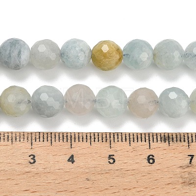 Natural Aquamarine Beads Strands G-L642-F05-8mm-1