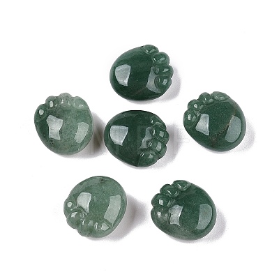 Natural Green Aventurine Footprint Figurines DJEW-N003-02H-1