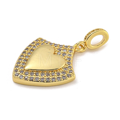 Rack Plating Brass Micro Pave Cubic Zirconia Pendants KK-I718-10G-04-1