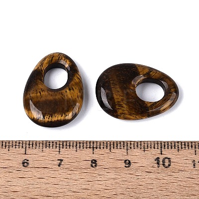 Natural Tiger Eye Pendants G-N361-06E-1