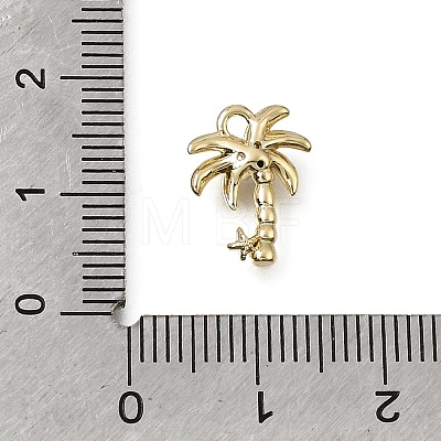 Brass Micro Pave Clear Cubic Zirconia Charms KK-A302-05G-1
