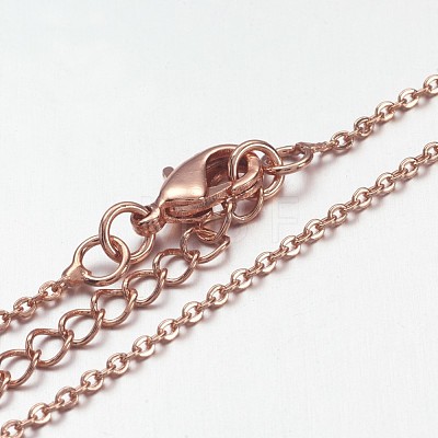 Brass Chain Necklaces X-MAK-F013-06RG-1