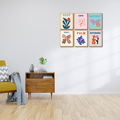 Rectangle Paper Hanging Painting HJEW-WH0034-016-1