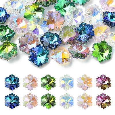 30Pcs Electroplated Glass Charms EGLA-YW0005-23-1