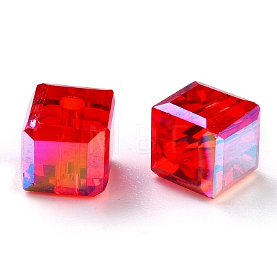 Electroplate Transparent Glass Beads X-EGLA-B003-01A-07-1