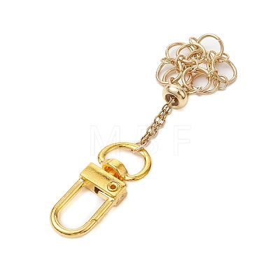 Ring 304 Stainless Steel Macrame Chain Pouch Empty Stone Holder Pendant Decoration HJEW-JM02088-1