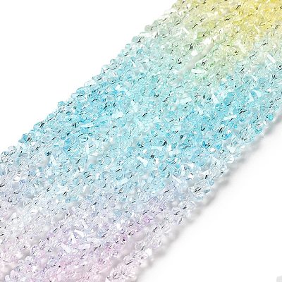 Transparent Glass Bead Strands GLAA-H023-02H-1