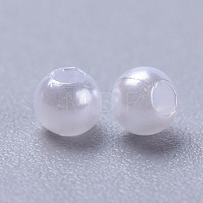 Imitated Pearl Acrylic Beads X-PACR-3D-1-1