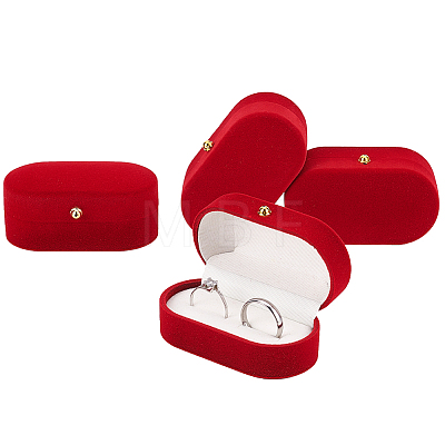 Oval Velvet Jewelry Box VBOX-WH0013-02-1