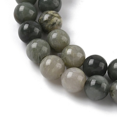Natural Green Line Jasper Beads Strands G-G735-55-8mm-1