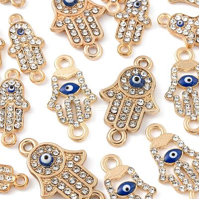 40Pcs 4 Style Alloy Rhinestone Links/Connectors ALRI-LS0001-01-1