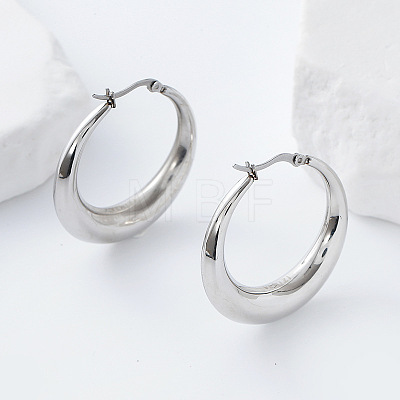 304 Stainless Steel Hoop Earrings HU3505-1