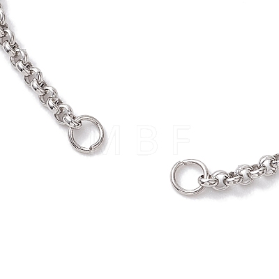 304 Stainless Steel Rolo Chain Slider Bracelet Makings AJEW-JB01254-02-1