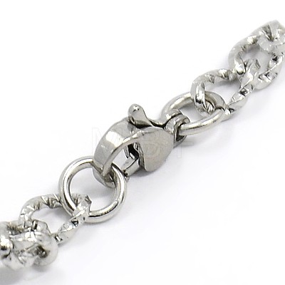 304 Stainless Steel Curb Chain/Twisted Chain Bracelet Making STAS-A028-B142P-1