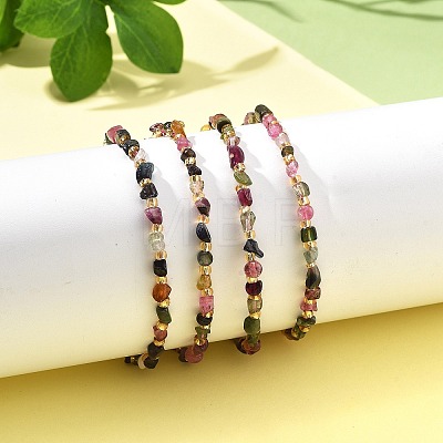 Natural Tourmaline Beads Bracelets for Women BJEW-H623-02S-04-1