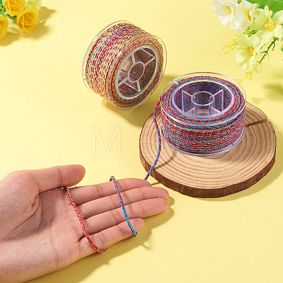 2 Rolls 2 Colors 11M Braided Nylon Chinese Knot Cord WCOR-TA0001-02A-1