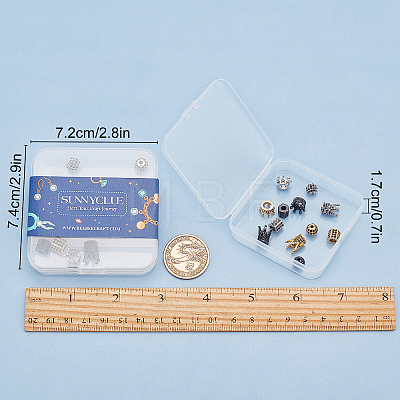 Brass Micro Pave Cubic Zirconia Beads ZIRC-SC0001-05-1