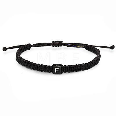 Cube with Letter Pattern Resin Beads Braided Bead Bracelets FS-WGC1D79-23-1