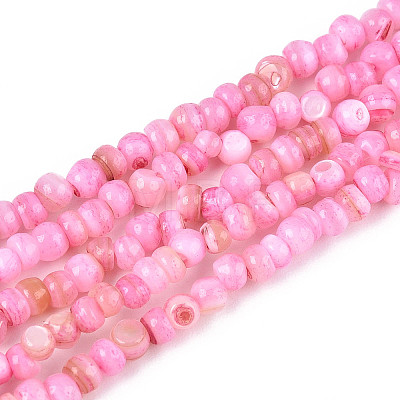 Natural Freshwater Shell Dyed Beads Strands SHEL-T020-29B-07-1