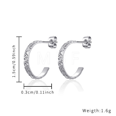 Fashionable gold and steel color stainless steel mirror polished irregular earrings AG8870-2-1