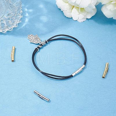 4Sets 2 Colors Column 304 Stainless Steel Bayonet Necklace Clasps STAS-UN0020-41-1